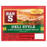 Bar-S Deli Style Oven Roasted Turkey Breast and White Turkey, 28 oz