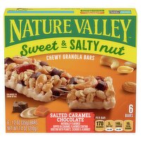 Nature Valley Salted Caramel Chocolate Sweet & Salty Nut Chewy Granola Bars, 1.2 oz, 6 count