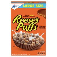 General Mills Reese's Puffs Sweet & Crunchy Corn Puffs Large Size, 1 lb 0.7 oz