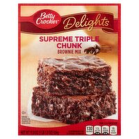 Betty Crocker Delights Supreme Triple Chunk Brownie Mix, 17.8 oz, 17.8 Ounce