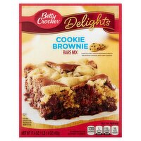 Betty Crocker Delights Cookie Brownie Bars Mix, 17.4 oz, 17.4 Ounce