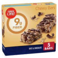 Fiber One Oats & Chocolate Chewy Bars, 1.4 oz, 5 count