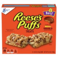 General Mills Reese's Puffs Peanut Butter and Cocoa Treats Bars, 0.85 oz, 8 count