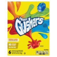 FRUIT Gushers Tropical Flavors Fruit Flavored Snacks, 0.8 oz, 6 count