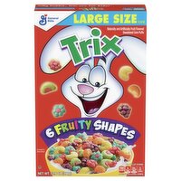 General Mills Trix 6 Fruity Shapes Sweetened Corn Puffs Large Size, 13.9 oz