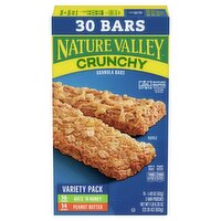 Nature Valley Crunchy Oats 'n Honey and Peanut Butter Granola Bars Family Pack, 1.49 oz, 15 count