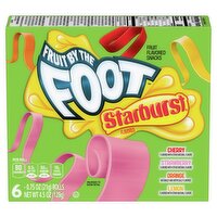 Fruit by the Foot Starburst Fruit Flavored Snacks, 0.75 oz, 6 count, 4.5 Ounce