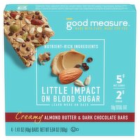 Good Measure Creamy Almond Butter & Dark Chocolate Bars, 1.41 oz, 4 count