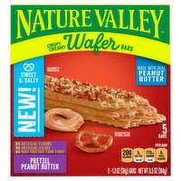 Nature Valley Pretzel Peanut Butter Crispy Creamy Wafer Bars, 1.3 oz, 5 count