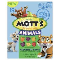 Mott's Animals Assorted Fruit Flavored Snacks, 0.8 oz, 10 count, 0.8 Ounce