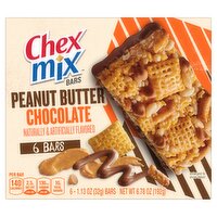 Chex Mix Peanut Butter Chocolate Bars, 6 count, 6.78 oz