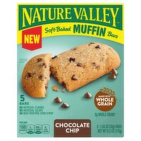 Nature Valley Soft-Baked Muffin Chocolate Chip Bars, 1.24 oz, 5 count, 6.2 Ounce