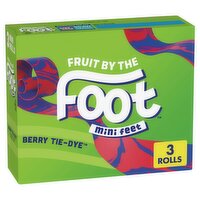 Fruit by the Foot Mini Feet Berry Tie-Dye Fruit Flavored Snacks, 0.45 oz, 3 count