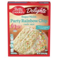 Betty Crocker Super Moist Delights Party Rainbow Chip Cake Mix, 13.25 oz