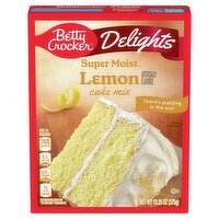 Betty Crocker Super Moist Delights Lemon Cake Mix, 13.25 oz, 13.25 Ounce