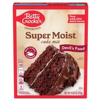 Betty Crocker Super Moist Favorites Moist Devil's Food Cake Mix, 13.25 oz, 13.25 Ounce