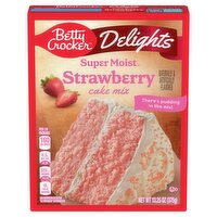 Betty Crocker Super Moist Delights Strawberry Cake Mix, 13.25 oz, 13.25 Ounce