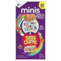 General Mills Cinnamon Toast Crunch & Lucky Charms Variety Pack, 40 count 4 oz, 20 Ounce