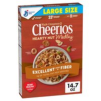 General Mills Cheerios Hearty Nut Medley Maple Cinnamon Cereal Large Size, 14 oz