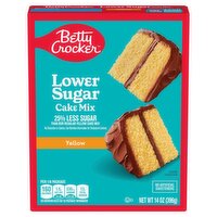 Betty Crocker Yellow Lower Sugar Cake Mix, 14 oz, 14 Ounce