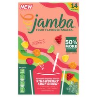 Jamba Strawberry Surf Rider Fruit Flavored Snacks, 1.2 oz, 14 count, 16.8 Ounce