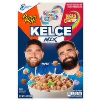 General Mills Kelce Mix Reese's Puffs, Cinnamon Toast Crunch, Lucky Charms Cereal, 11.5 oz