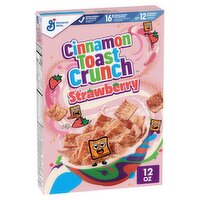 General Mills Cinnamon Toast Crunch Strawberry Sweetened Whole Wheat & Rice Cereal, 12 oz