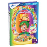 General Mills Lucky Charms Rainbow Sprinkles Sweetened Corn Cereal with Marshmallows, 10.9 oz