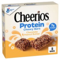 Cheerios Chocolate Peanut Butter Protein Chewy Bars, 1.27 oz, 5 count, 6.35 Ounce