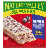 Nature Valley Crispy Creamy Blueberry Wafer Bars, 1.3 oz, 5 count