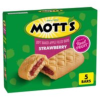 Mott's Strawberry Soft Baked Apple Filled Bars, 1.31 oz, 5 count