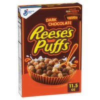 General Mills Reese's Puffs Dark Chocolate Sweet & Crunchy Corn Puffs, 11.5 oz