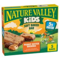 Nature Valley Kids Peanut Butter Brownie Soft Baked Bar, 1.35 oz, 5 count