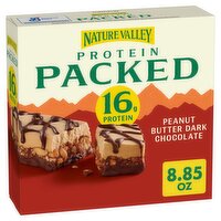 Nature Valley Protein Packed Peanut Butter Dark Chocolate Chewy Layered Bars, 1.77 oz, 5 count