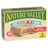 Nature Valley Soft Baked Peanut Butter & Strawberry Flavored Jelly Bars, 1.95 oz, 5 count