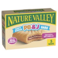 Nature Valley Peanut Butter & Grape Flavored Jelly Soft Baked Bars, 1.95 oz, 5 count