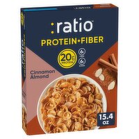:Ratio Protein-Fiber Cinnamon Almond Wheat Flakes with Almonds & Pea Protein Crisps, 15.4 oz