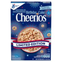 General Mills Cheerios Birthday Cake Sweetened Whole Grain Oat Cereal Limited Edition, 11 oz