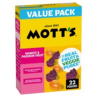 Mott's Mango & Passion Fruit Flavored Snacks Value Pack, 0.8 oz, 22 count, 17.6 Ounce
