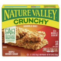 Nature Valley Maple Brown Sugar Crunchy Granola Bars, 1.49 oz, 6 count