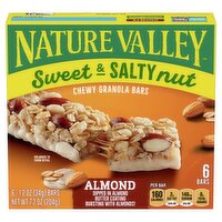 Nature Valley Sweet & Salt Nut Almond Chewy Granola Bars, 1.2 oz, 6 count, 7.4 Ounce