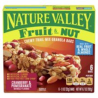 Nature Valley Fruit & Nut Cranberry & Pomegranate Chewy Trail Mix Granola Bars, 1.1 oz, 6 count, 6.7 Ounce