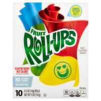 Fruit Roll-Ups Blastin' Berry Hot Colors Fruit Flavored Snacks, 0.5 oz, 10 count