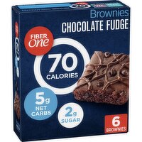 Fiber One Chocolate Fudge Brownies, 0.89 oz, 6 count