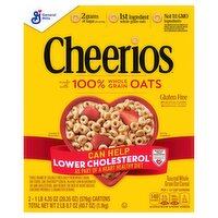 General Mills Cheerios Toasted Whole Grain Oat Cereal, 1 lb 4.35 oz, 2 count, 40.7 Ounce