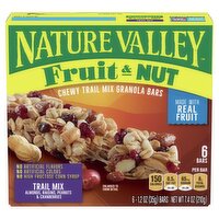 Nature Valley Fruit & Nut Chewy Trail Mix Granola Bars, 1.2 oz, 6 count, 7.4 Ounce