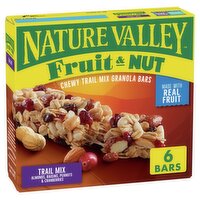 Nature Valley Fruit & Nut Chewy Trail Mix Granola Bars, 1.2 oz, 6 count