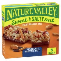 Nature Valley Sweet & Salty Nut Chocolate Pretzel Nut Chewy Granola Bars, 1.2 oz, 6 count