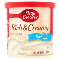 Betty Crocker Rich & Creamy Vanilla Frosting, 16 oz