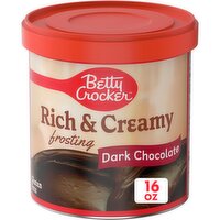Betty Crocker Rich & Creamy Dark Chocolate Frosting, 16 oz